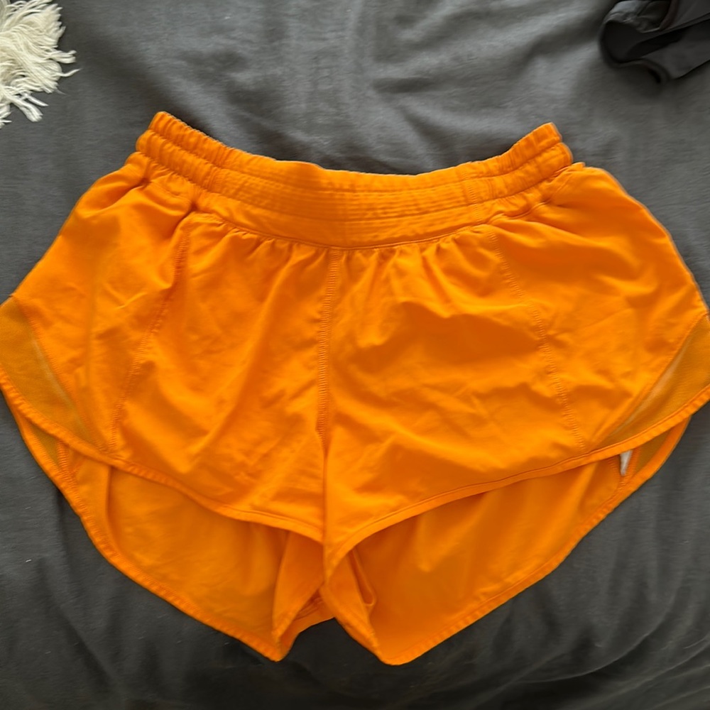 Bright Orange Lululemon shorts